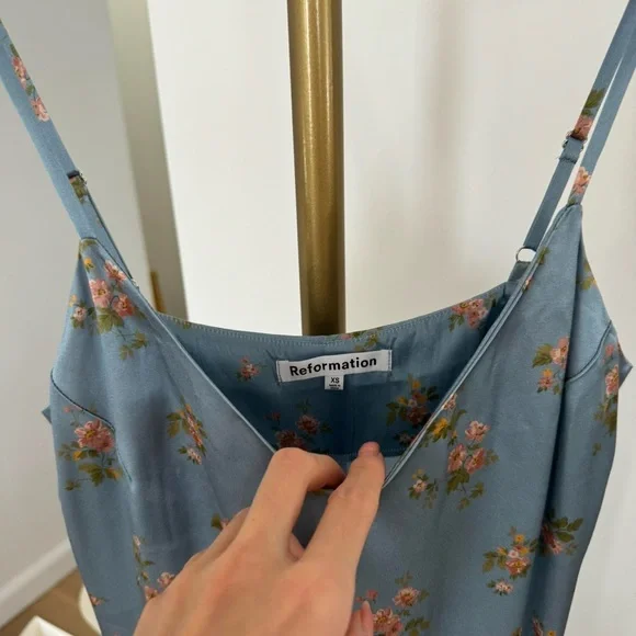 reformation silk slip dress - Picture 2 of 2